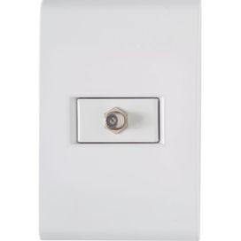 Conjunto 4x2 com 1 Tomada para TV/SAT Branco Tramontina