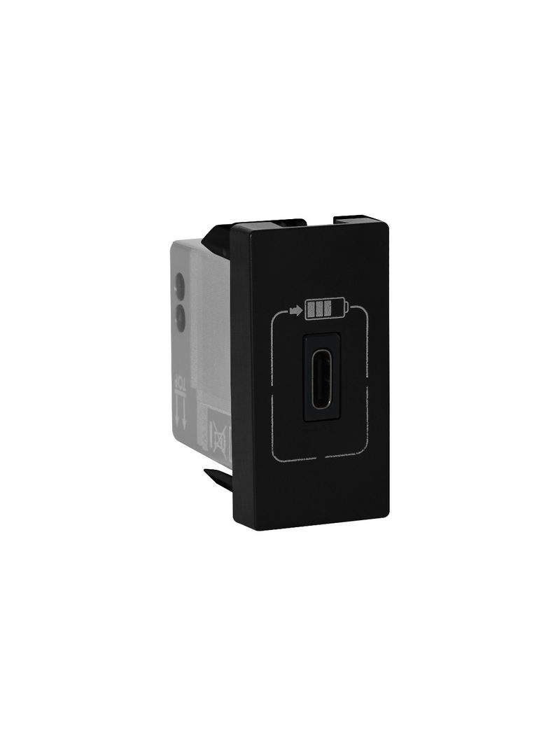 Modulo-Carregador-1-USB-Tipo-C-Preto-Pial
