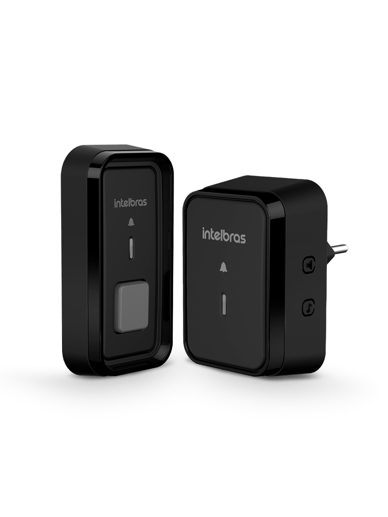 Campainha-Sem-Fio-com-Bateria-Cib-101-Preto-Intelbras