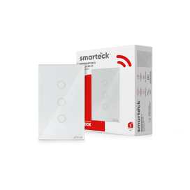 Interruptor 4x2 3M Touch WI-FI Fi Smarteck Branco Bivolt Steck