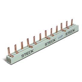 Barramento Trifásico 80A 12 Polos Din 440V Cinza Steck