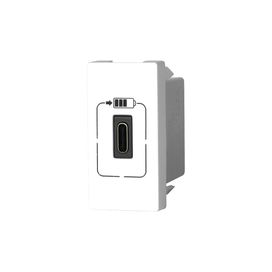Módulo Carregador 1 USB Tipo C Branco Pial