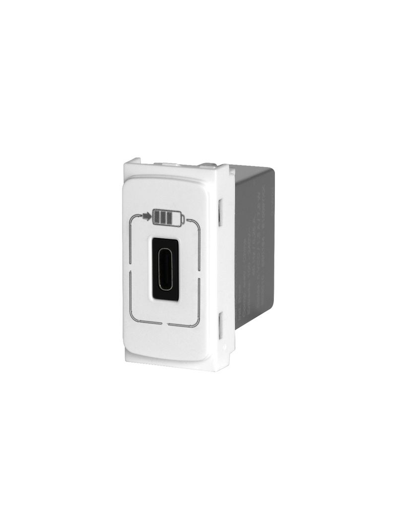 Modulo-Carregador-1-USB-Tipo-C-Zeffia-Branco-Pial