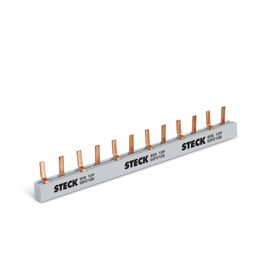 Barramento Bifásico 12 Polos Din 440V Cinza Steck
