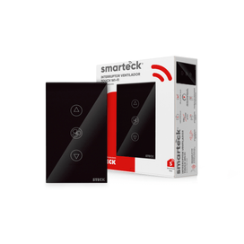 Interruptor 4x2 Ventilador Touch WI-FI Smarteck Preto Steck
