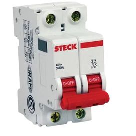 Disjuntor Bipolar Série SD2 80A 2 Polos Curva C 10KA Steck