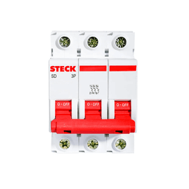 Disjuntor Tripolar Série SD63 32A 3 Polos Curva C Steck