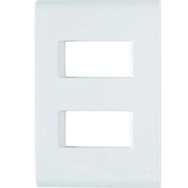 Placa 4x2 com 2 Postos Afastados Liz Branco Tramontina
