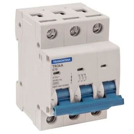 Disjuntor TR3KA 3P 70A Curva C Cinza Claro Tramontina