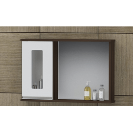 Espelheira Zafira 75cm Branco Rústico Arte Gabinetes