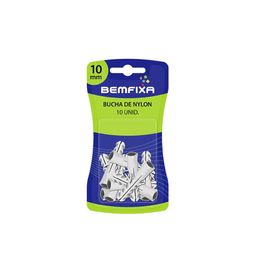 Bucha Nylon 8mm C/10 Peças Bemfixa