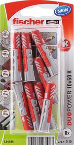 Bucha-Duopower-10x50-com-10-Unidades-Cinza-Fischer