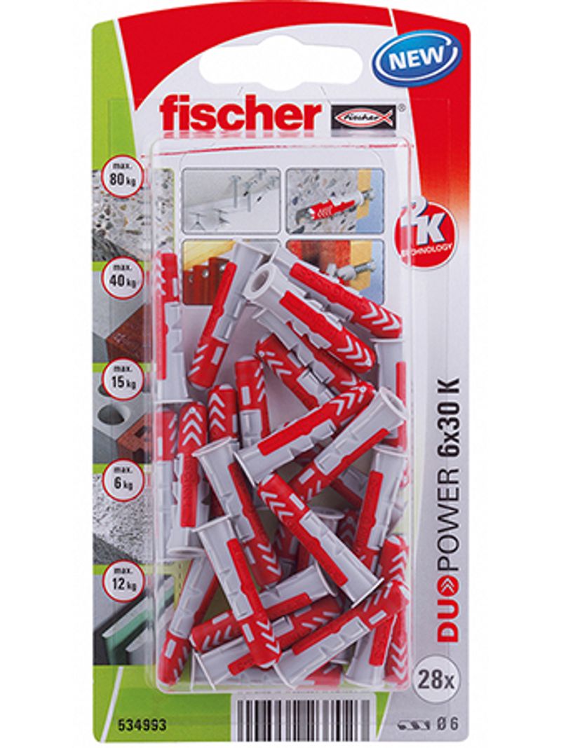 Bucha-Duopower-6x30-com-10-Unidades-Cinza-Fischer