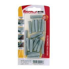 Bucha Nylon SX6 com 20 Unidades Cinza Fischer