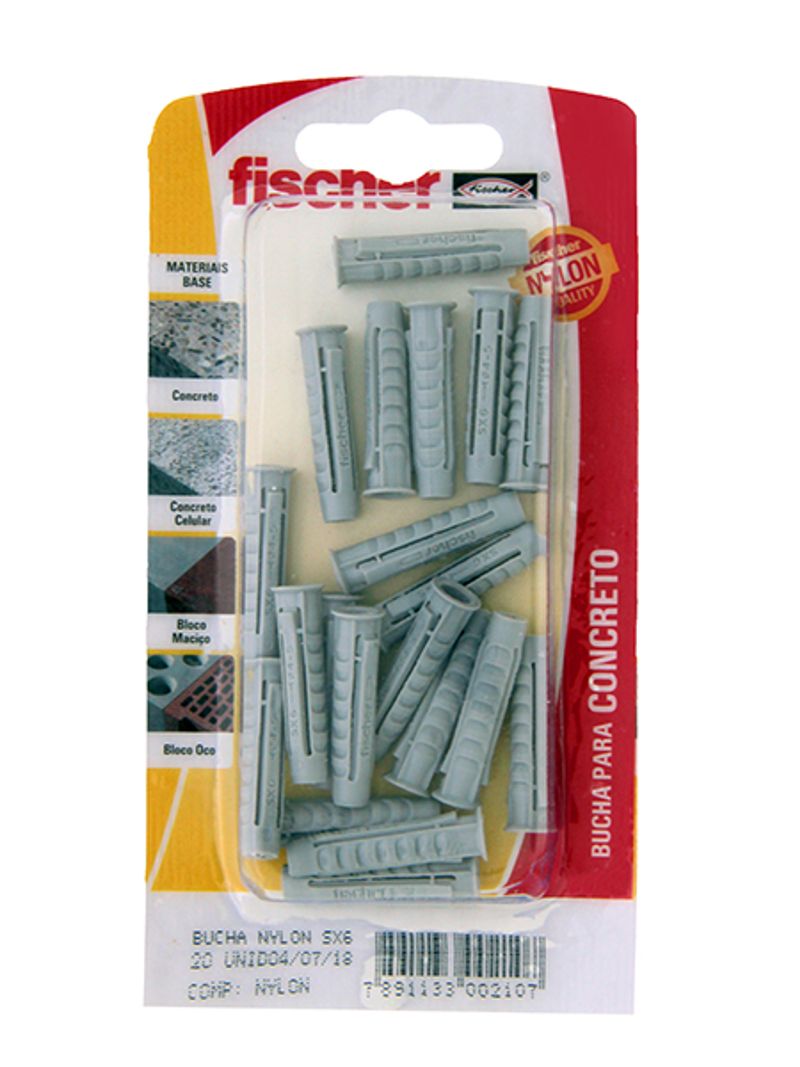 Bucha-Nylon-SX6-com-20-Unidades-Cinza-Fischer