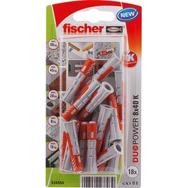 Bucha Duopower 8x40 com 10 Unidades Cinza Fischer