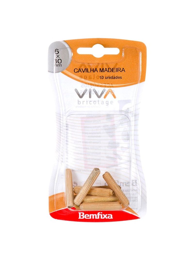 Cavilha-de-Madeira-6X30mm-10-Pecas-Marfim-Bemfixa