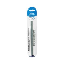Barra Roscada de 10mm com Porca e Arruela com 20cm