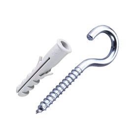 Gancho em Inox com Bucha de Nylon 06mm Bemfixa