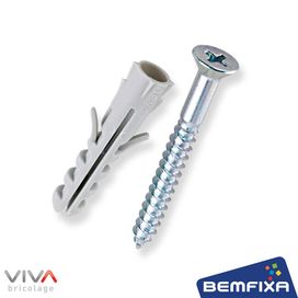 Bucha de Nylon Com Parafuso Cabeça Chata Fenda Phillips