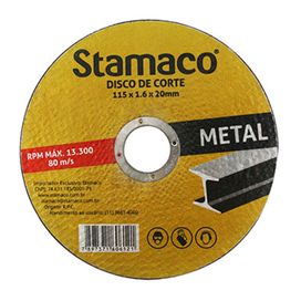 Disco Corte Metal 115x1.6x20mm Stamaco