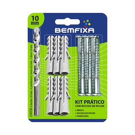 Kit Prático com Bucha para Broca de 10mm Bemfixa