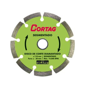 Disco Diamantado Segmentado 110mm Cortag