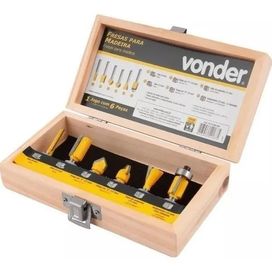 Jogo Fresas Para Madeira Com 6 Vonder