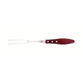 Garfo Trinchante Tramontina com Lâmina em Aço Inox e Cabo de Madeira Tratada Polywood Vermelho