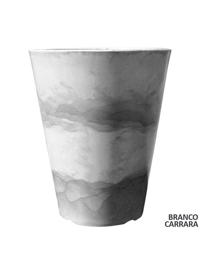 Vaso-Liso-Havana-polietileno-Pequeno-Branco-Carrara-Vouga-Decor