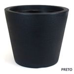 Vaso-Cone-Baixo-Riscatto-Polietileno-Grande-Preto-Vouga-Decor