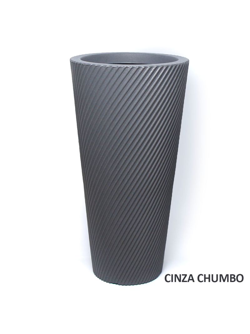 Vaso-Vite-Pilao-Polietileno-Pequeno-Cinza-Chumbo-Vouga-Decor