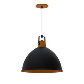 Pendente Factory G 1xE27 Preto Fosco Taschibra