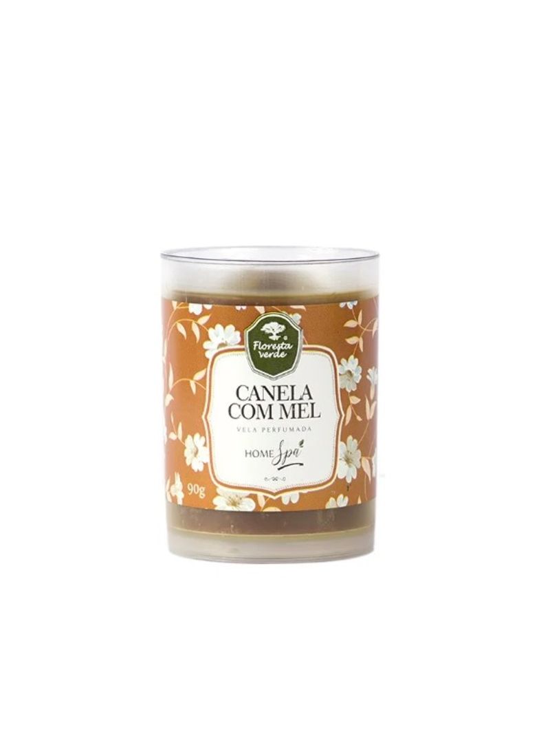 Vela-Perfumada-em-Copo-de-Canela-Com-Mel-Marrom-90g-Floresta-Verde