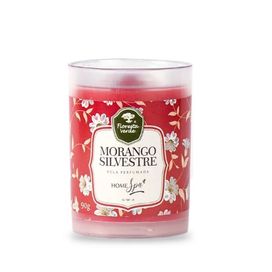 Vela Perfumada em Copo de Morango Silvestre Vermelho 90g  Floresta Verde