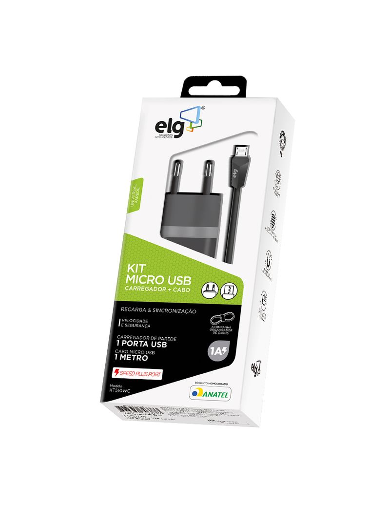 Kit-Carregador-de-Parede-Universal-1-Saida-Micro-USB-Preto-ELG