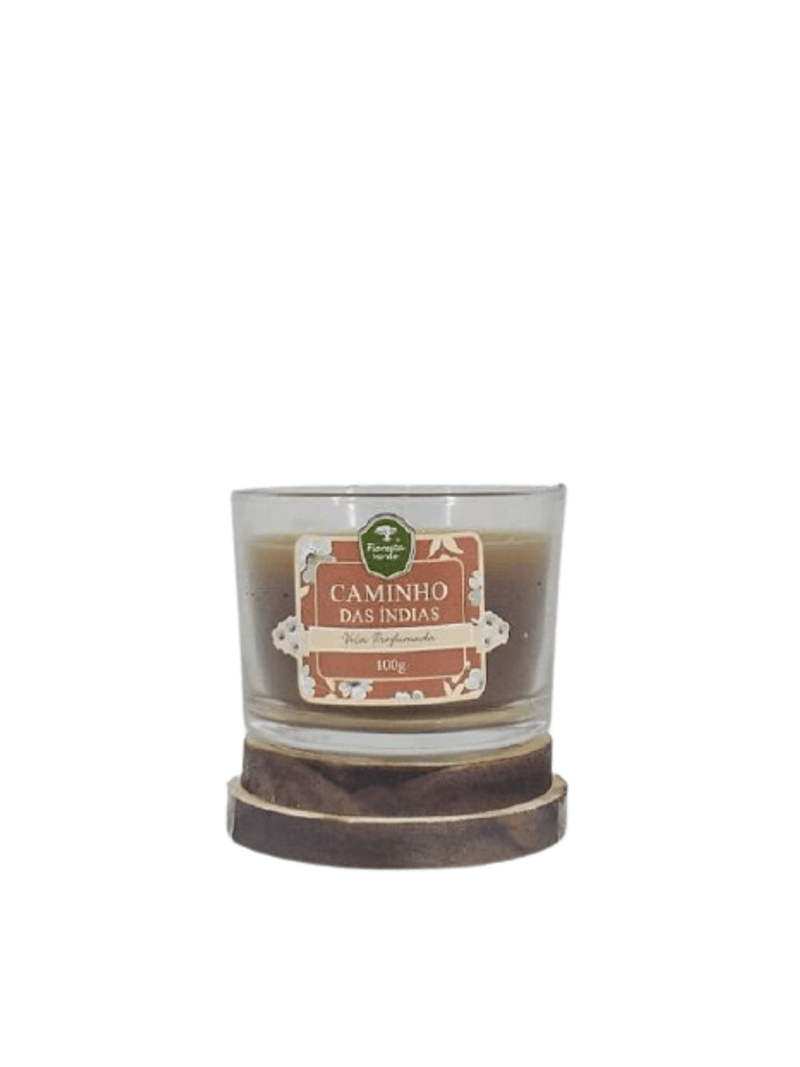 Vela-Vidro-Caminho-das-Indias-100g-Marrom-Floresta-Verde