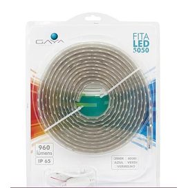 Kit Fita Led 5050 com 5m 14,4w 6000k e Acessórios Gaya