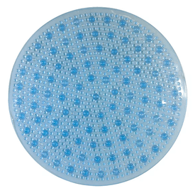 Tapete de Box Aqua Spa Redondo 50x50cm Azul Komeco