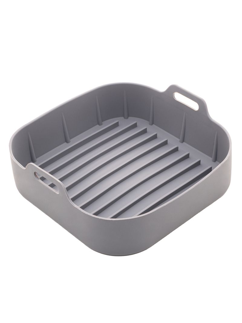 Forma-Quadrada-de-Silicone-para-Air-Fryer-20x7cm-Cinza-Lyor