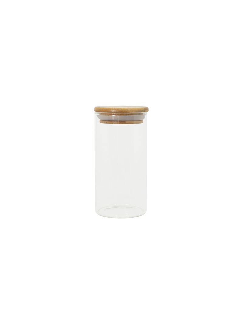 Pote-de-Vidro-Redondo-com-Tampa-de-Bambu-300ml-Natural-Oikos