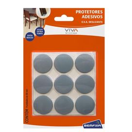 Protetor Adesivado Deslizante Redondo EVA 30mm Cinza bemfixa