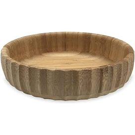 Bowl Canelado de Bambu G 22cm Natural Oikos