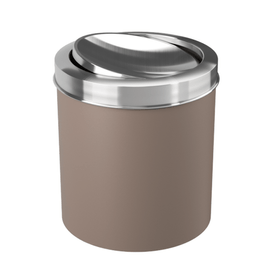 Lixeira com Tampa Basculante Inox Warm Gray Coza
