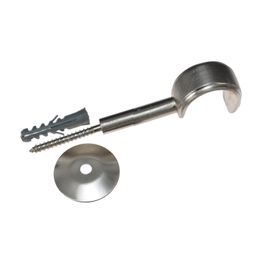Suporte Leão 28mm com Parafuso e com Roseta Aço Escovado Couselo