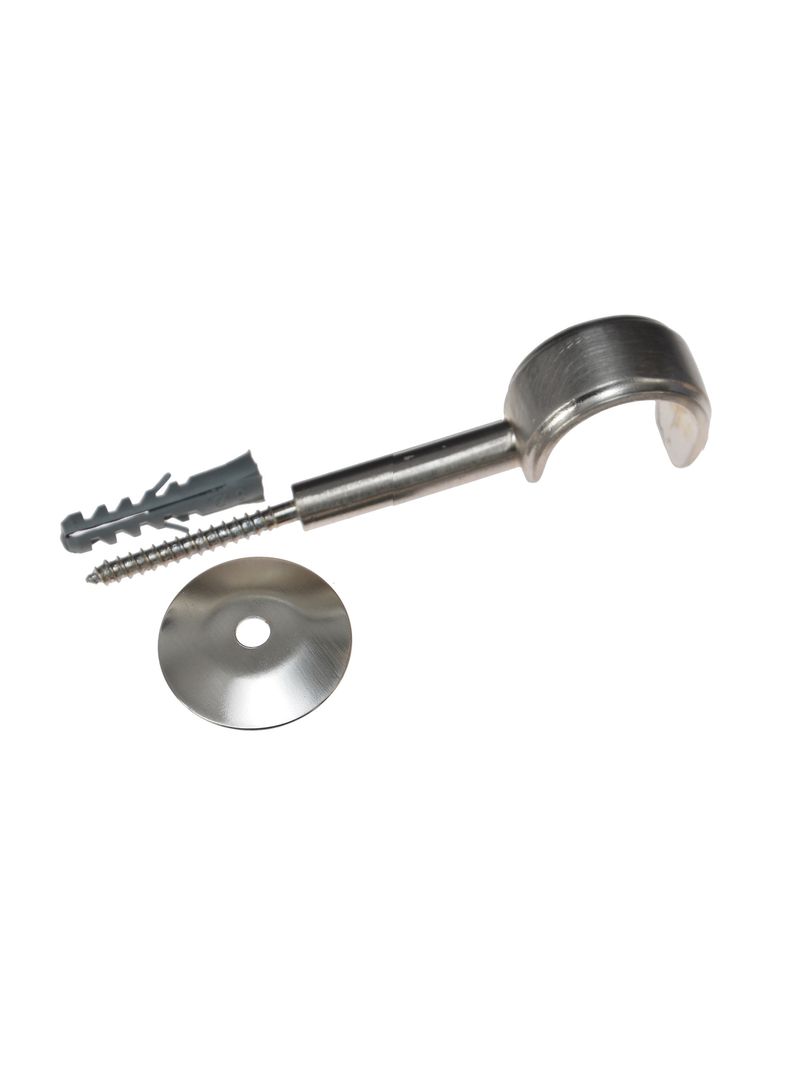 Suporte-Leao-28mm-com-Parafuso-e-com-Roseta-Aco-Escovado-Couselo