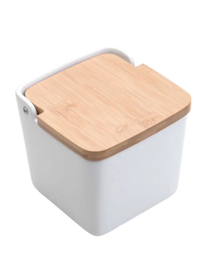 Saleiro-de-Mesa-Ceramica-com-Tampa-de-Madeira-12x12cm-Branco-Lyor