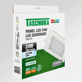 Painel Led 17 Redondo Sobrepor 12W 3000K Taschibra
