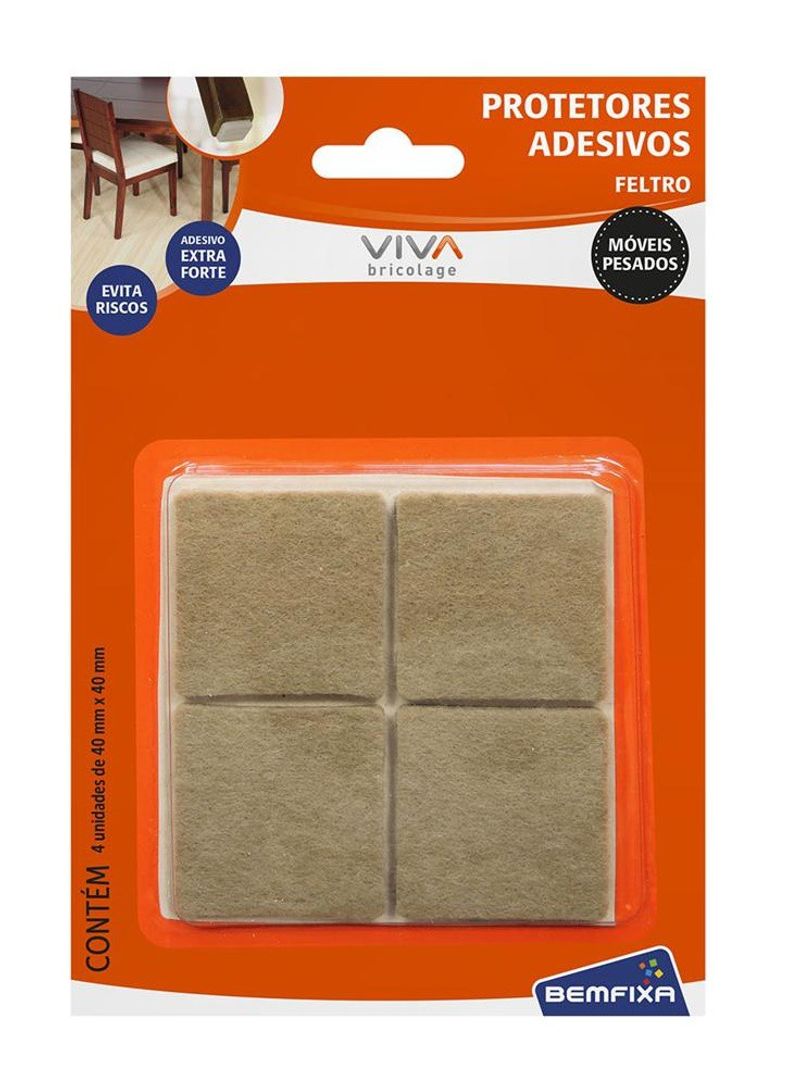 Feltro-Adesivado-Moveis-Pesados-Quadrado-30mm-Creme-9353-Bemfixa