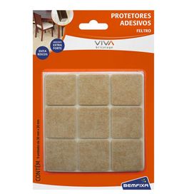 Feltro Adesivado Quadrado 30x30mm Marrom 9338 Bemfixa